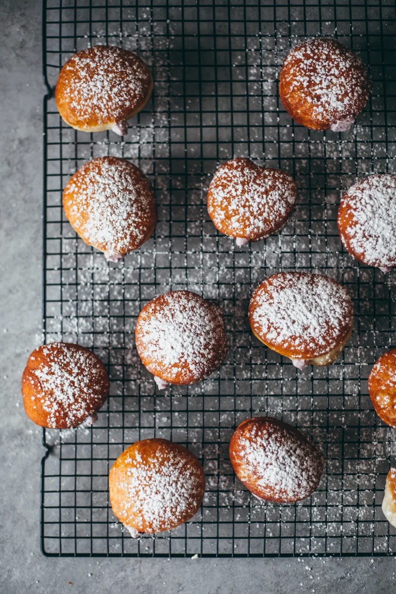 blueberry cream cheese donuts + a giveaway! — molly yeh