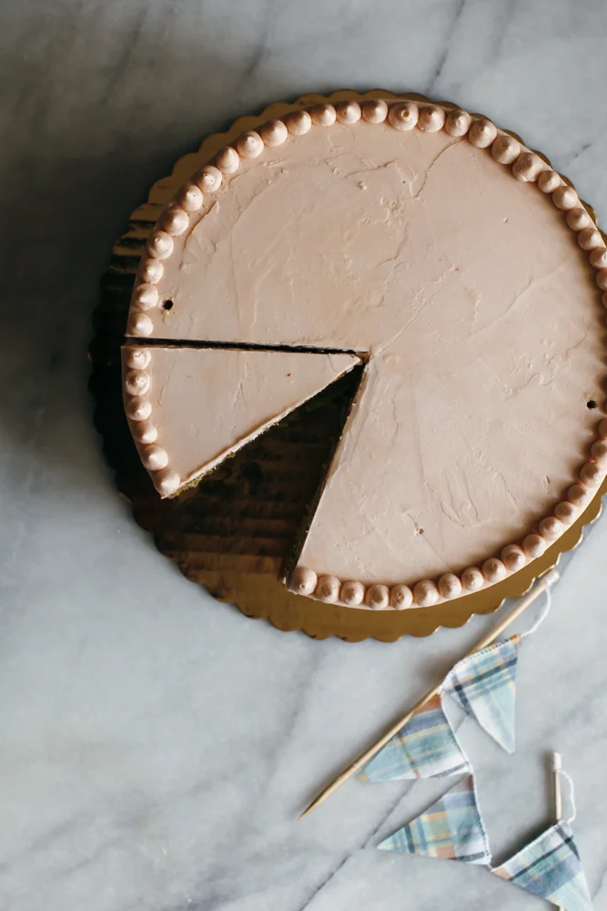 fluffy pistachio cake with pomegranate buttercream — molly yeh