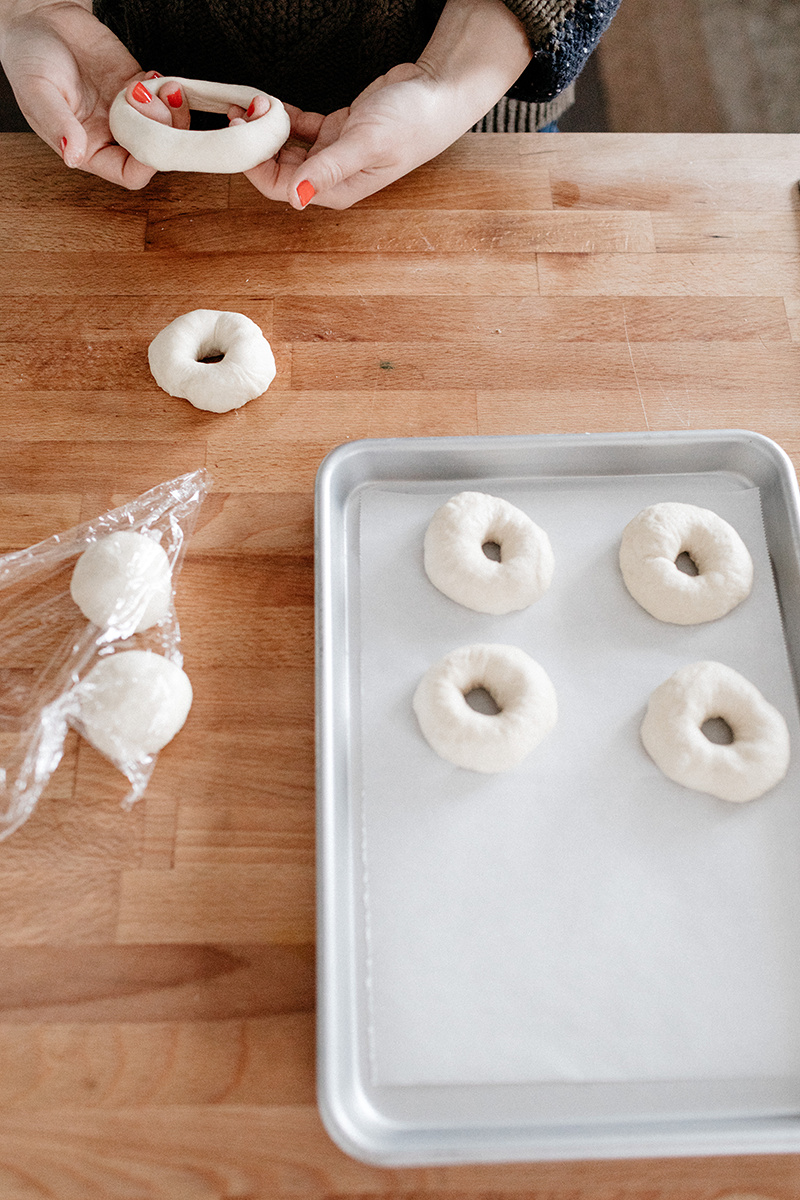 mini pizza bagels with sharp cheddar and walnut crumble — molly yeh