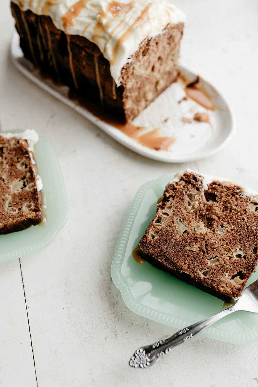 caramel apple cake with cream cheese frosting — molly yeh