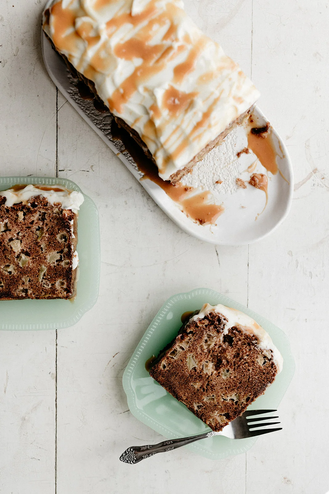caramel apple cake with cream cheese frosting — molly yeh