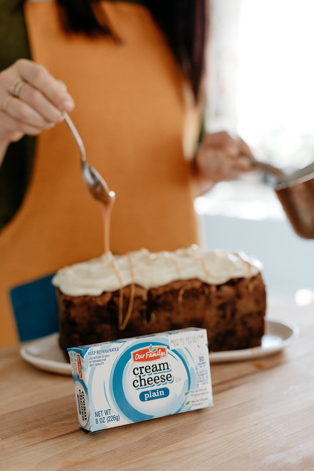 caramel apple cake with cream cheese frosting — molly yeh
