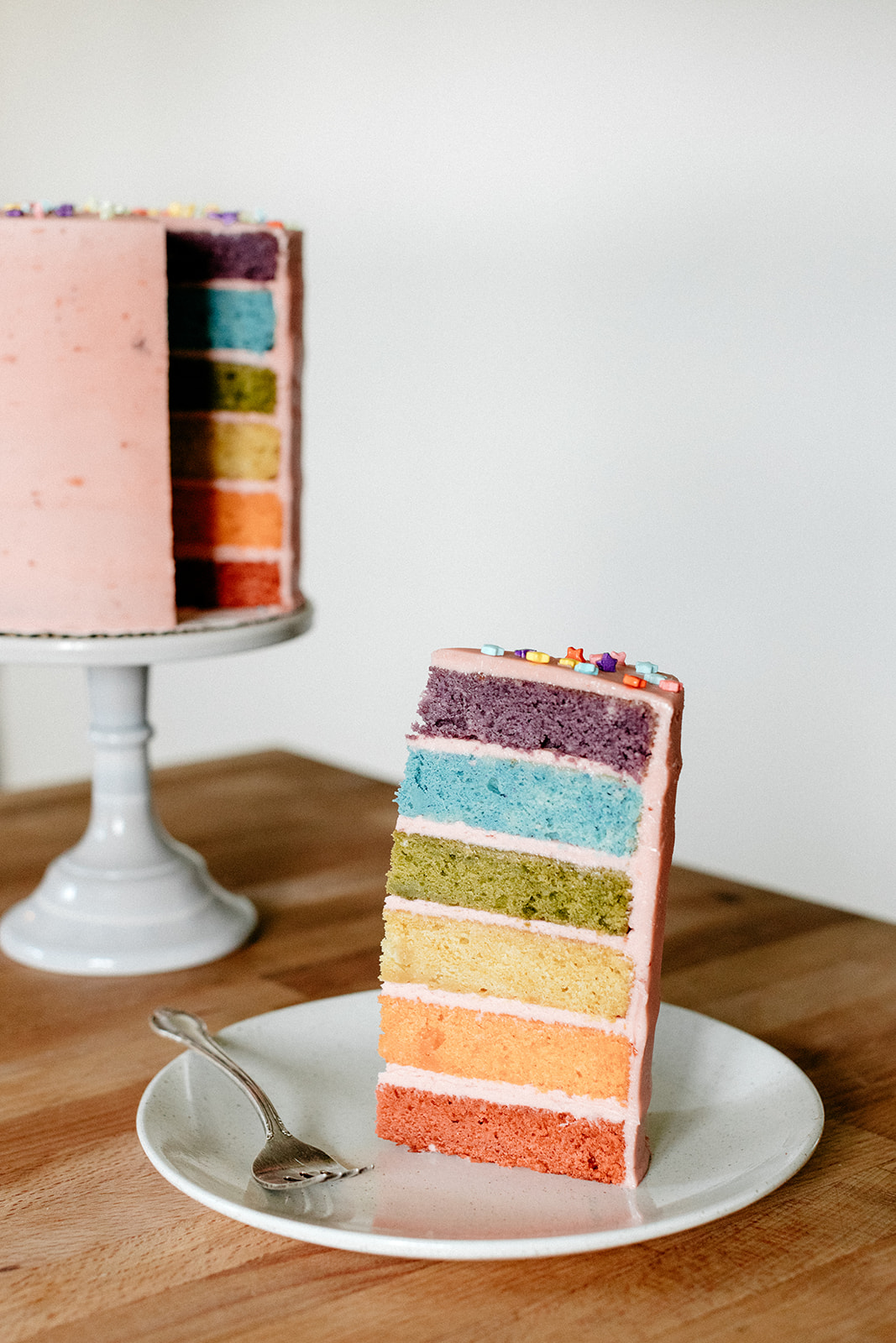 Rainbow Cake with Strawberry Buttercream + My Blog is Ten! — molly yeh