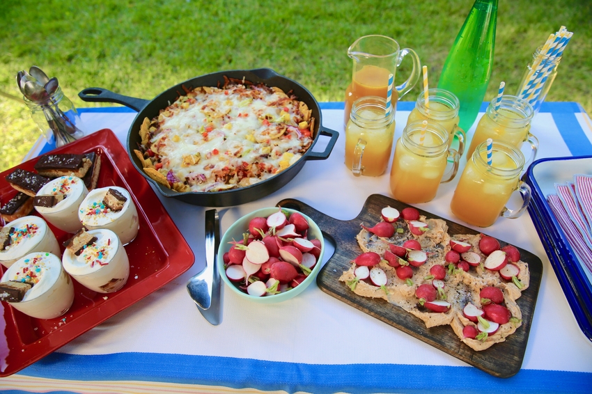 Molly's BBQ Pulled Pork Nachos, Radishes with Smoked Butter, Individual Candy Bar Salads, and Nick’s Favorite Grilled Orange Soda.jpeg