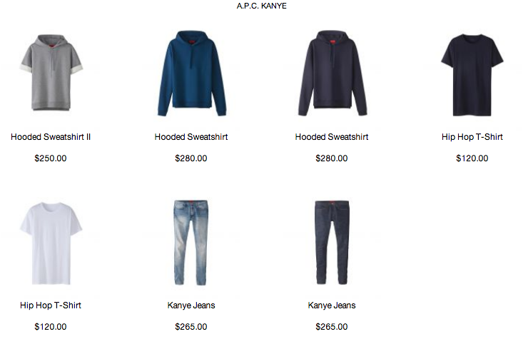 Apc Kanye White Tee Apc Kanye Hoodie New Arrivals