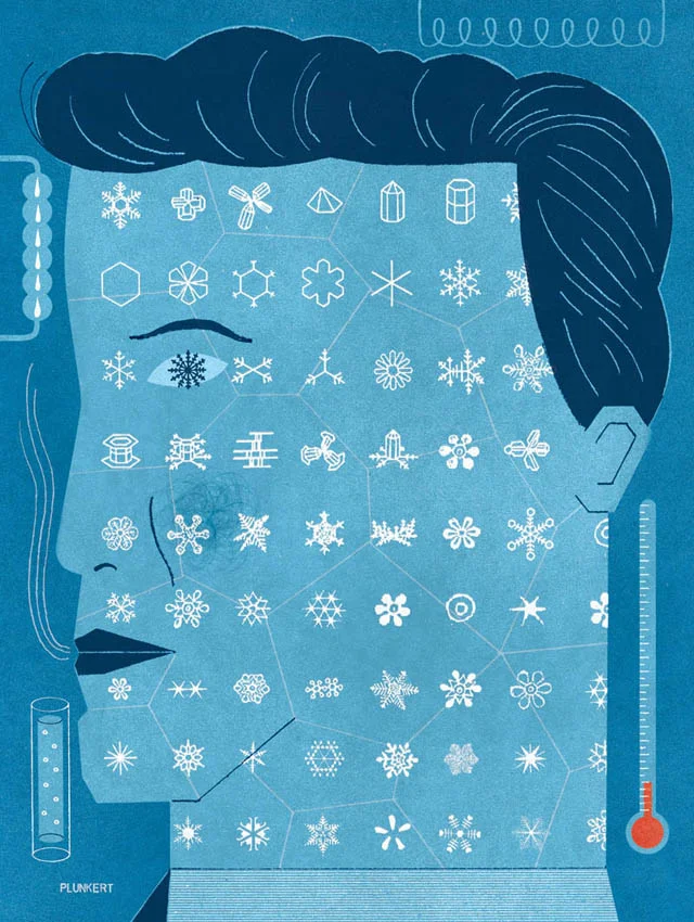 Portrait of physicist Ukichiro Nakaya, inventor of the artificial snowflake