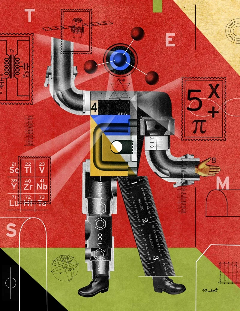 Commemorating the first day of release of 4 STEM stamps.