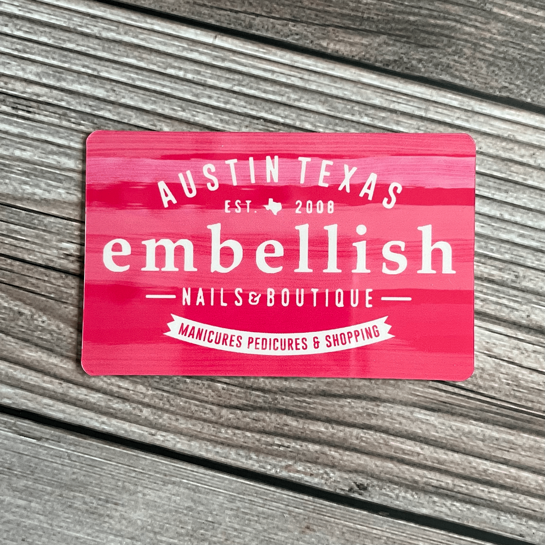 Gift Card - Pink Stripes — Embellish