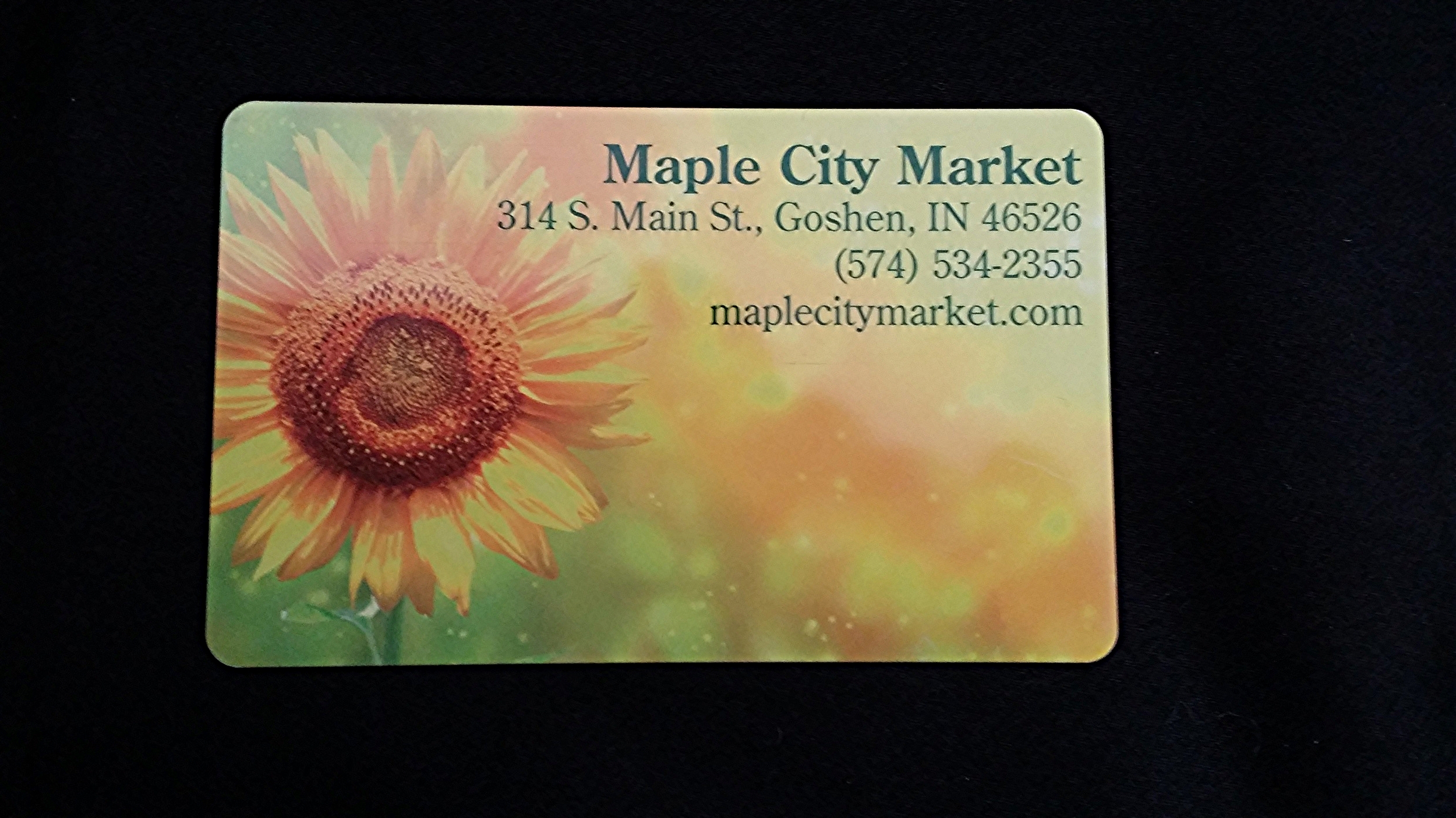  Maple City Market gift card SOLD Value: $100 Starting Bid: $60