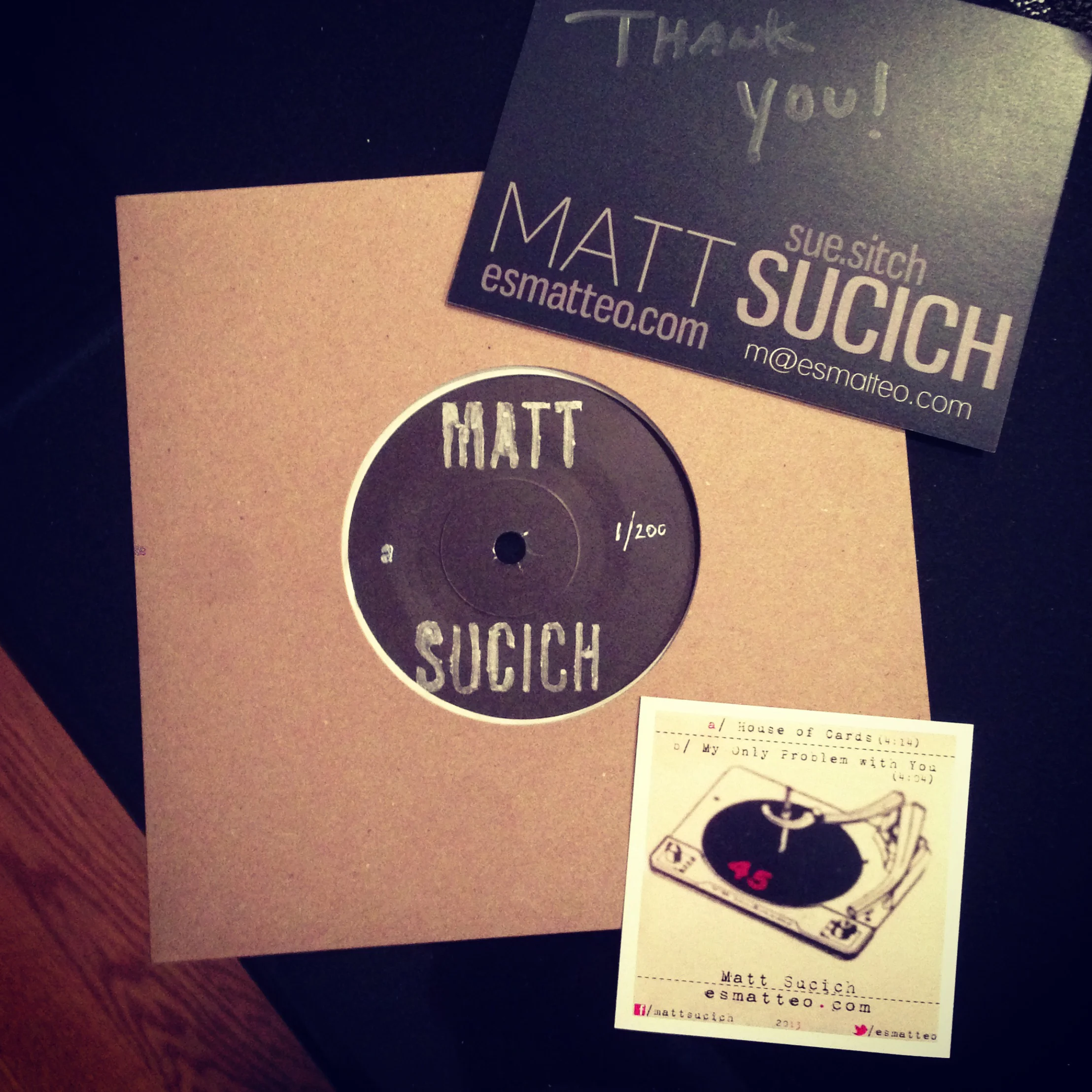 Limited Edition Vinyl 7" - House of Cards / My Only Problem With You (DEMO)