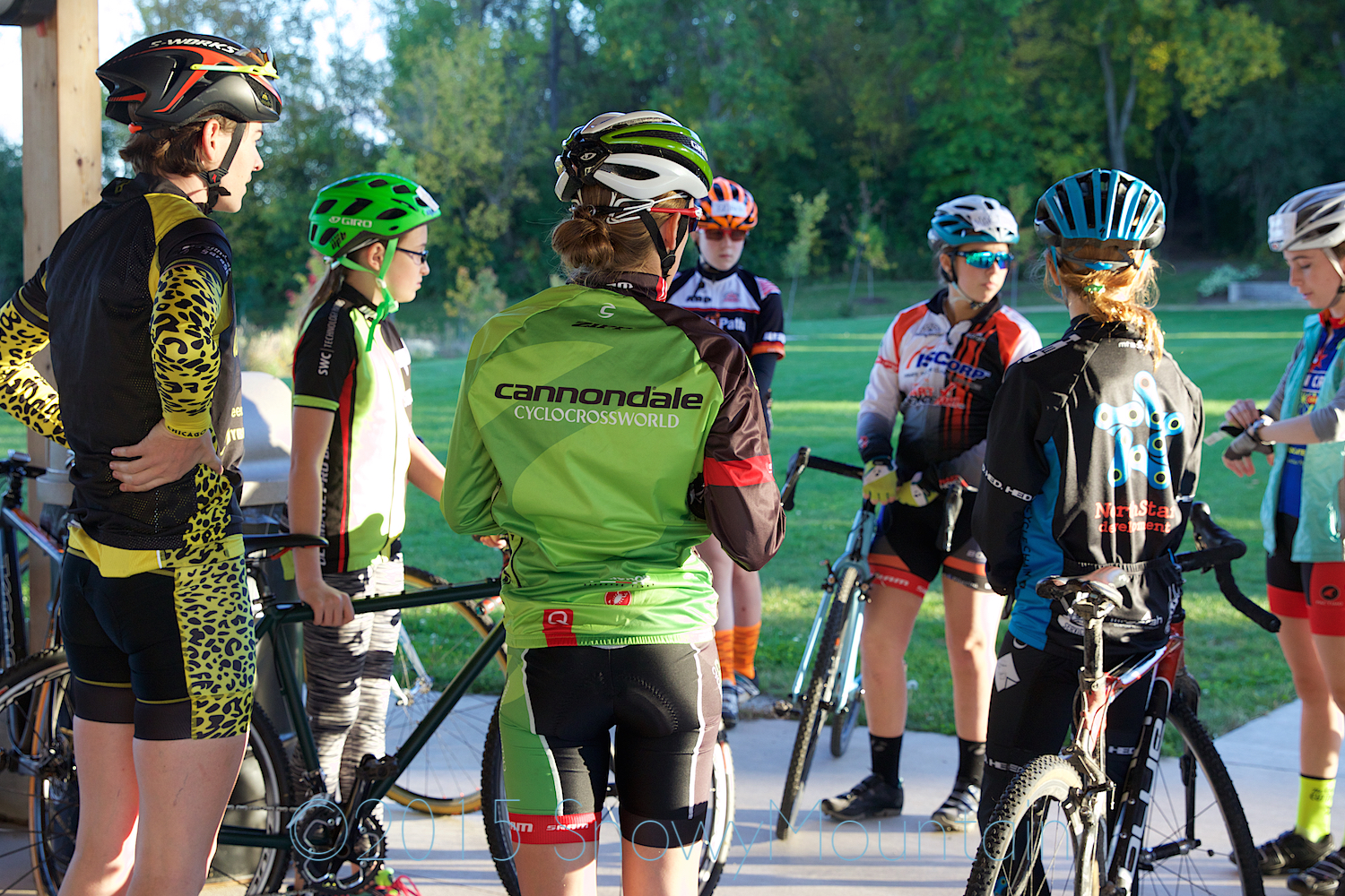 Introductions - We heard from each of the girls, where they were from, how long they'd been racing. 
