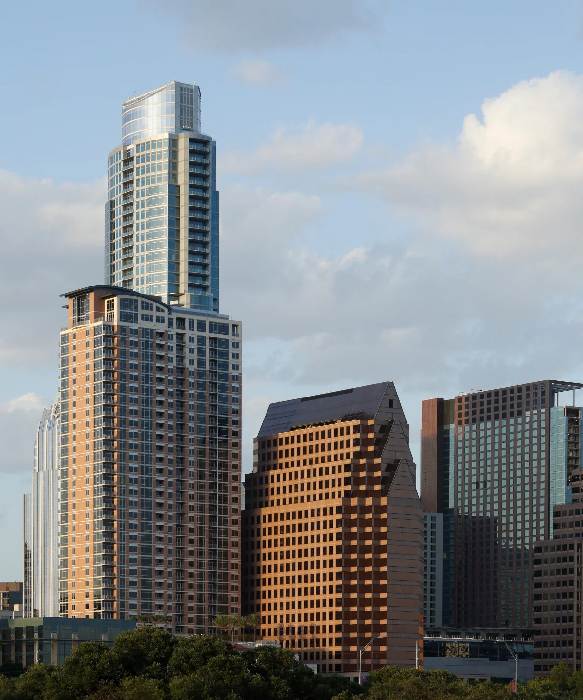 Segment of the Austin skyline