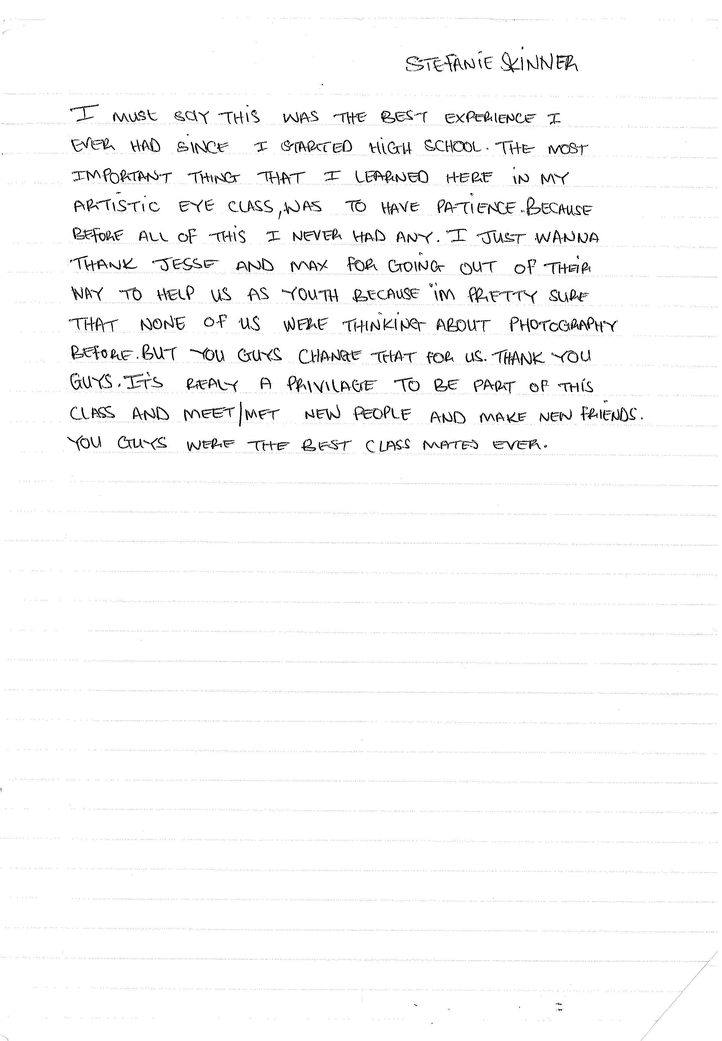 Letter from Stefani Skinner: Artistic Eye Cape Town, South Africa