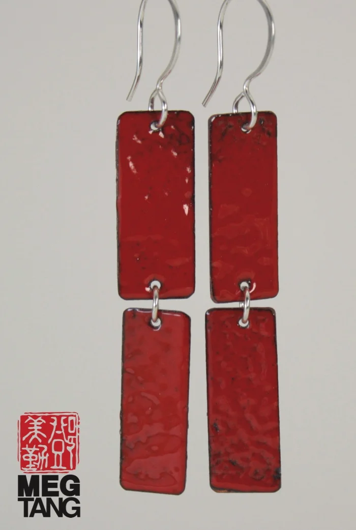 Sterling Silver, Copper, Enamel