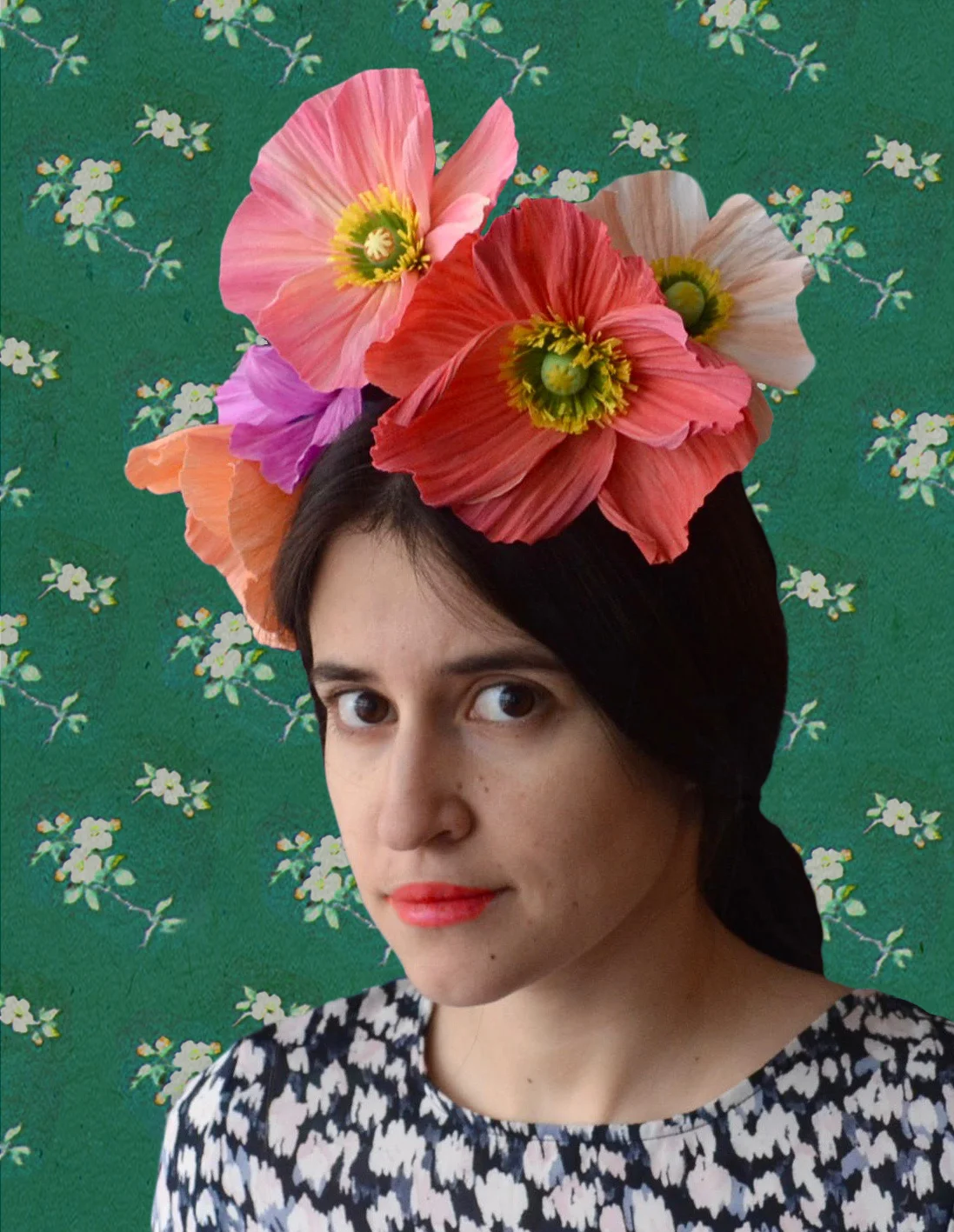 Frida Kahlo - Paper poppies flower crown