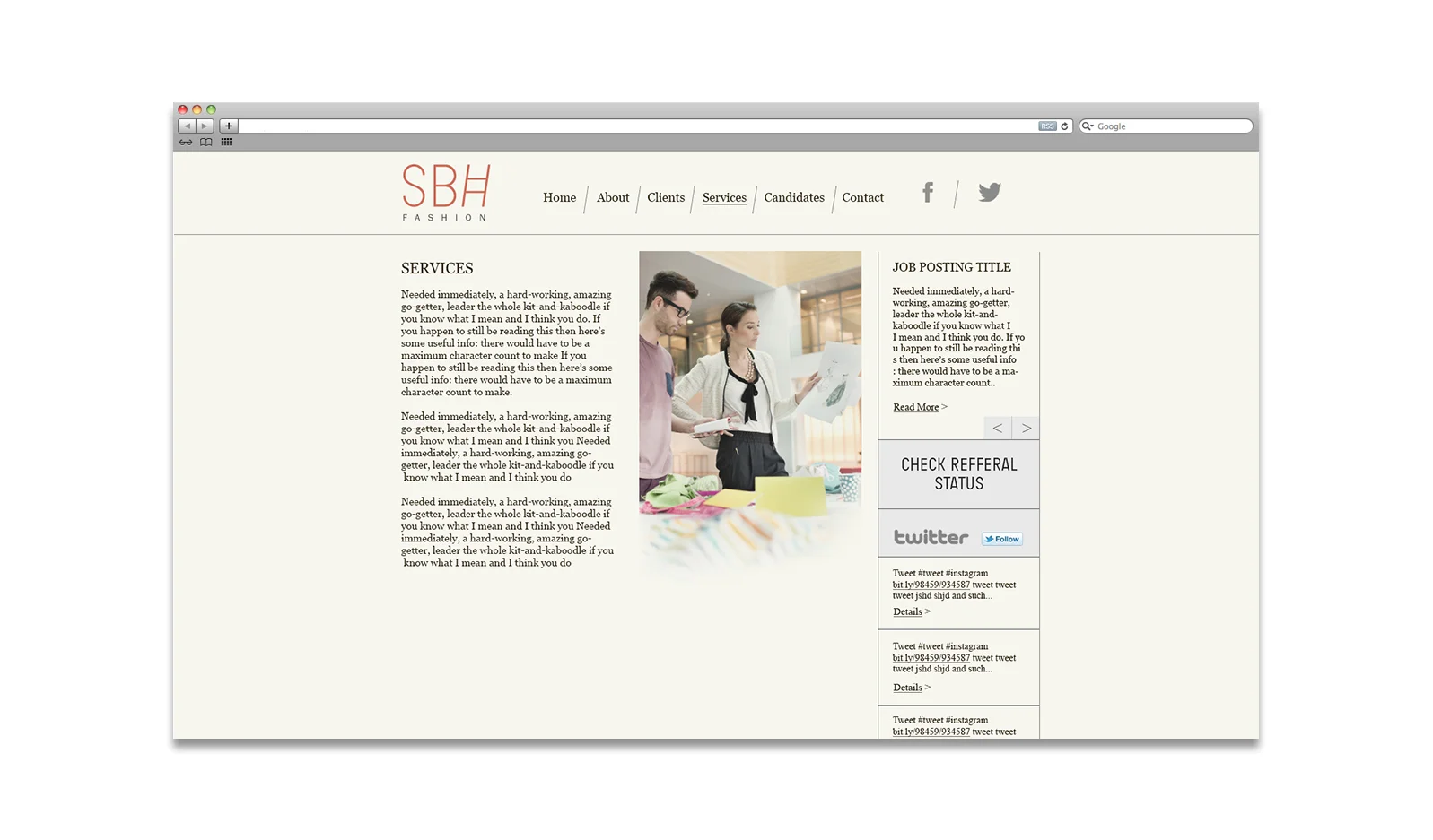 SBH Fashion Retail Website Design NYC