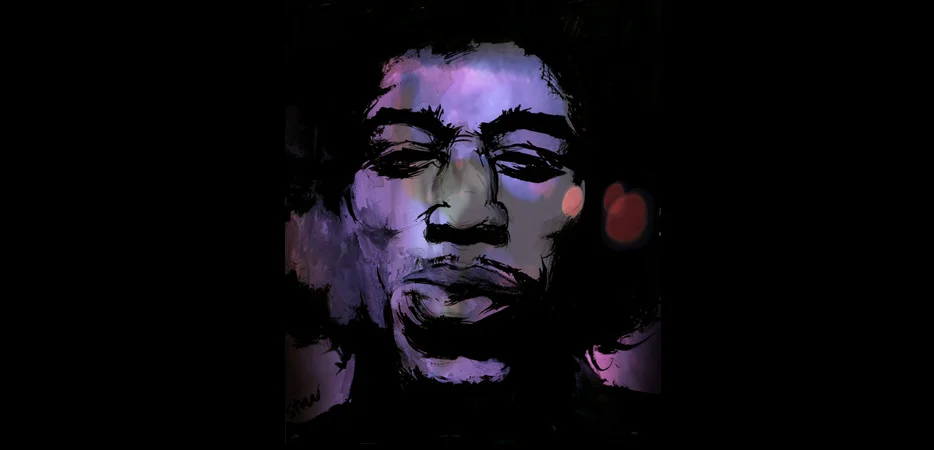 Jimmy Hendrix Illustration Portrait Art