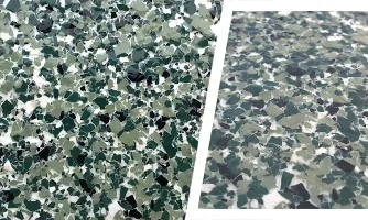 green 1/4" vinyl flake