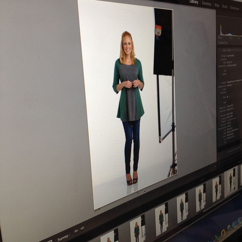 The team at Lur Apparel going over images to choose for the website.