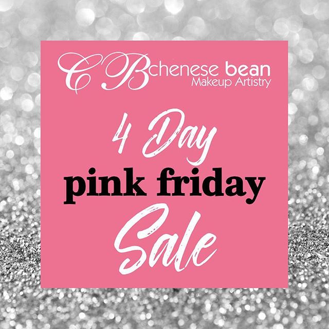 Shop www.chenesebean.com starting midnight Friday thru 11:59pm Monday to save 10-30% off selected items. Including gift cards, makeup appointments, makeup classes and bridal. 🎀 #pinkfriday #blackfriday #smallbusinesssaturday #cybermonday #cincymua #
