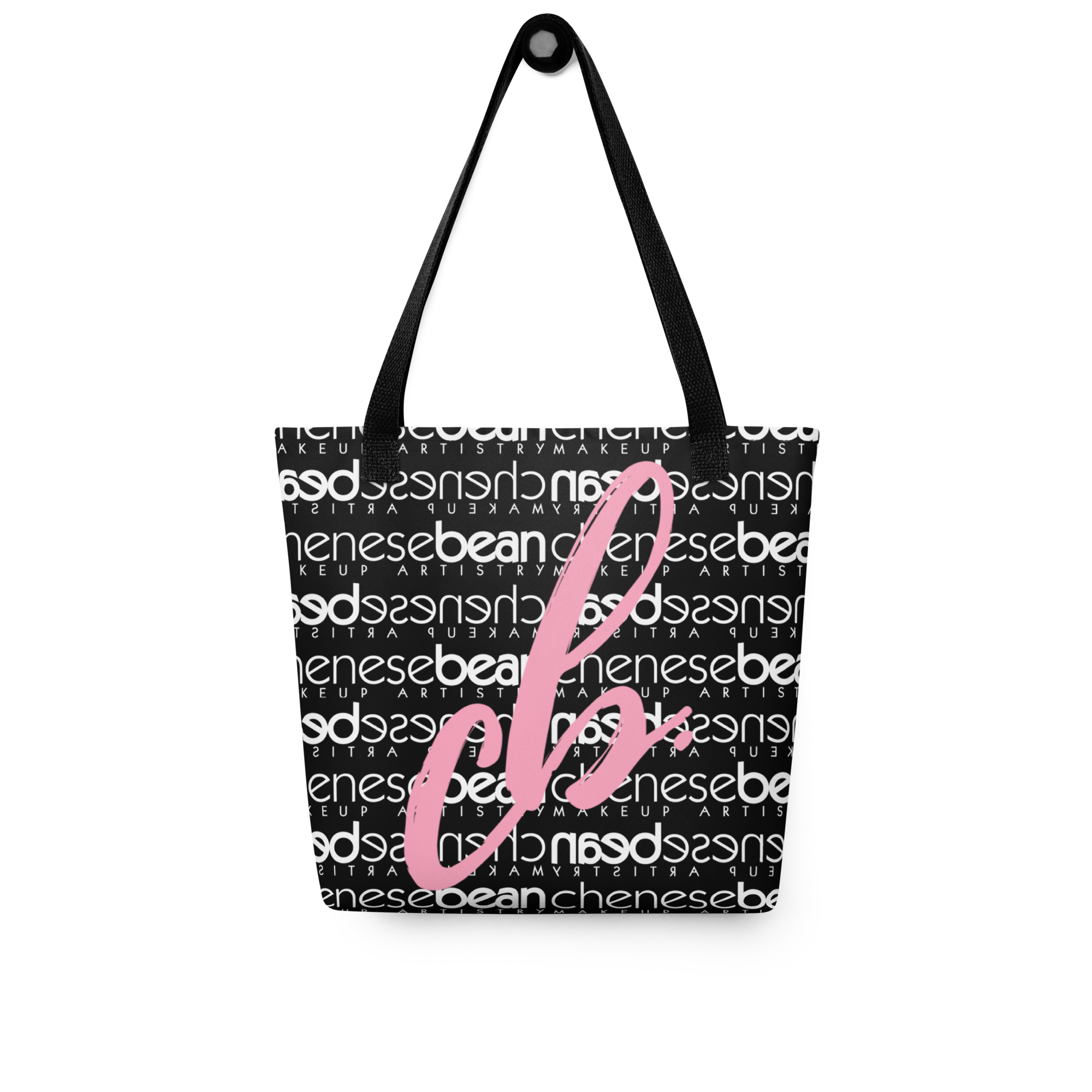 CBMA black tote bag - hanging.png