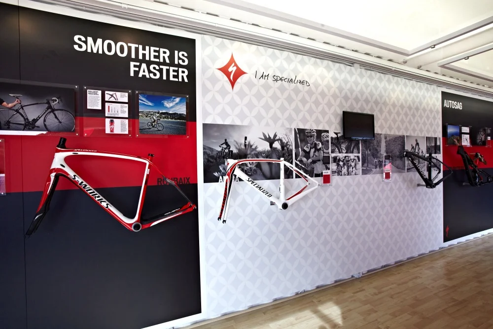 Worked as the graphic designer for conversion of this shipping container into a time-line exhibit. Part of my duties as a Global Retail Marketing Designer at Specialized Bikes.