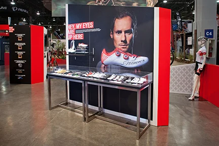 Trade show exhibits. Part of my duties as a Global Retail Marketing Designer at Specialized Bikes.