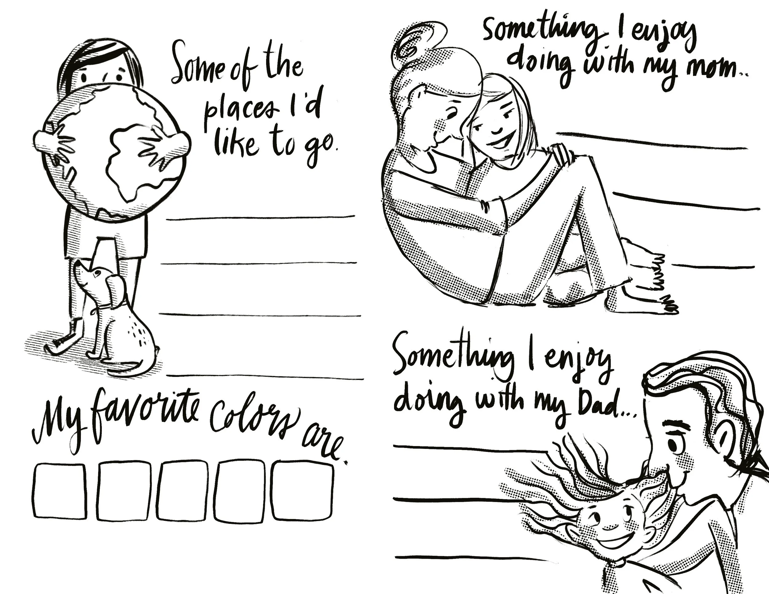 All about me activity page