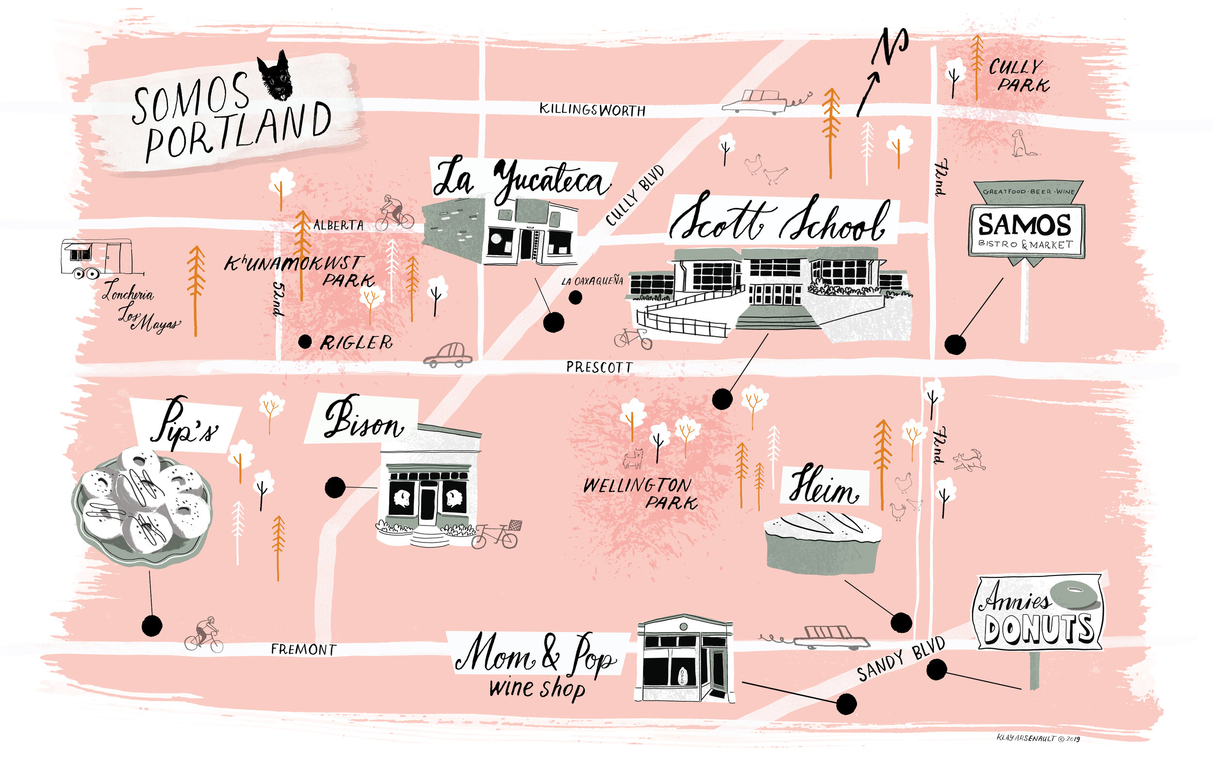 Somos Portland - Illustrated Map