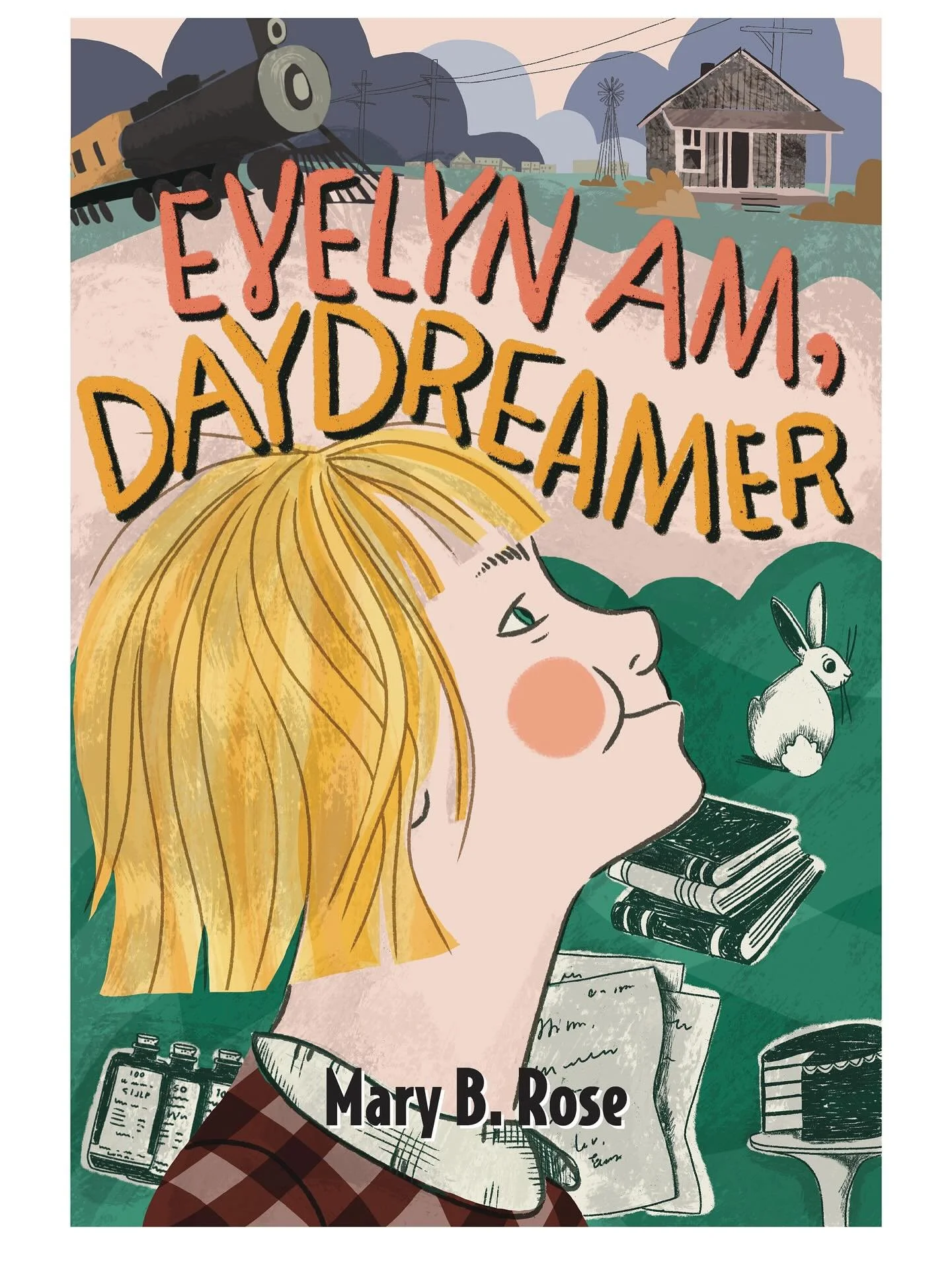 Very excited to share that I created this illustration for a wonderful local writer and storyteller Mary B Rose.  Set against the dust and dreams of the 1930s Midwest, Evelyn Am follows a brave young girl whose journey is as heartwarming as it is har