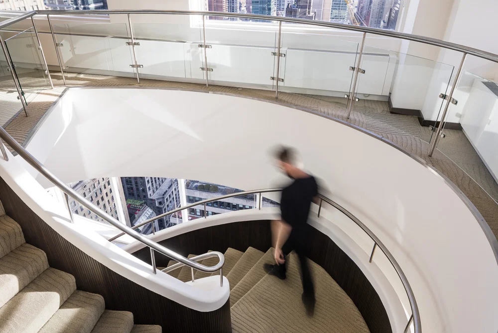 The stairs at 450 Park Avenue