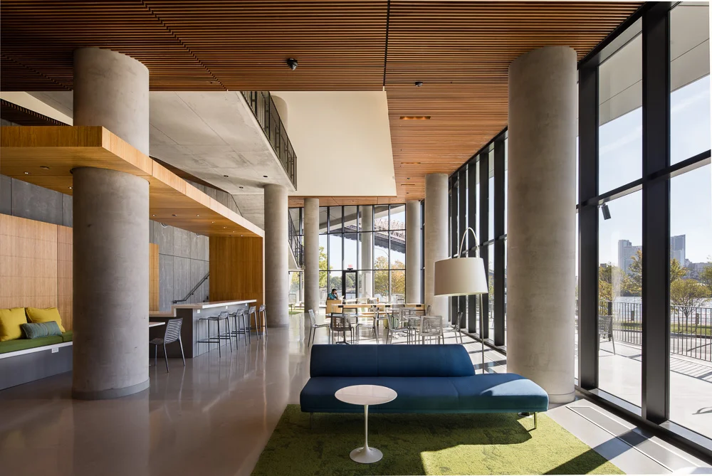 The building's lobby.