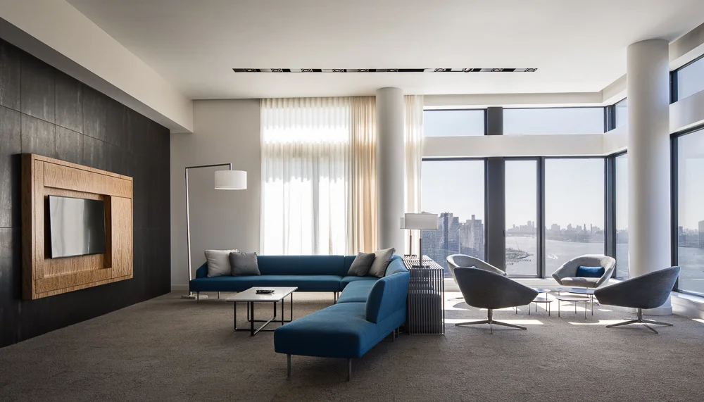 A rooftop lounge.