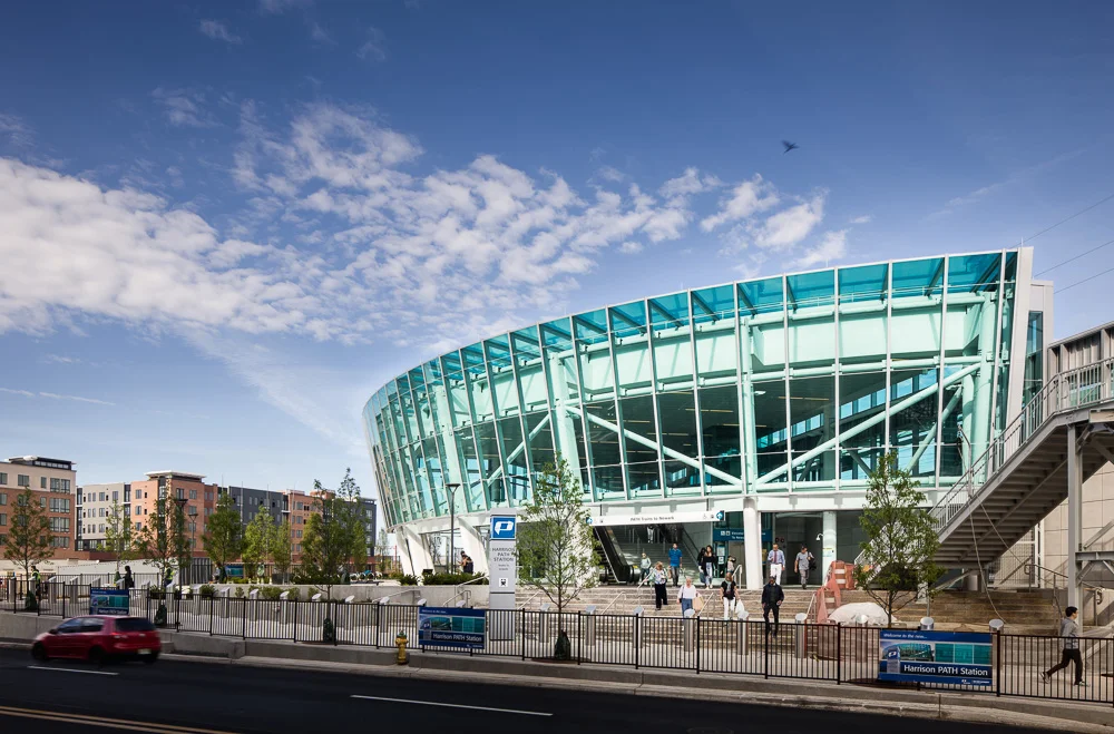 The PATH Harrison Station in NJ designed by Dattner Architects