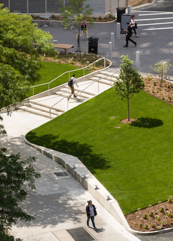 Details view of the Haven Plaza designed by FXCollaborative Architects