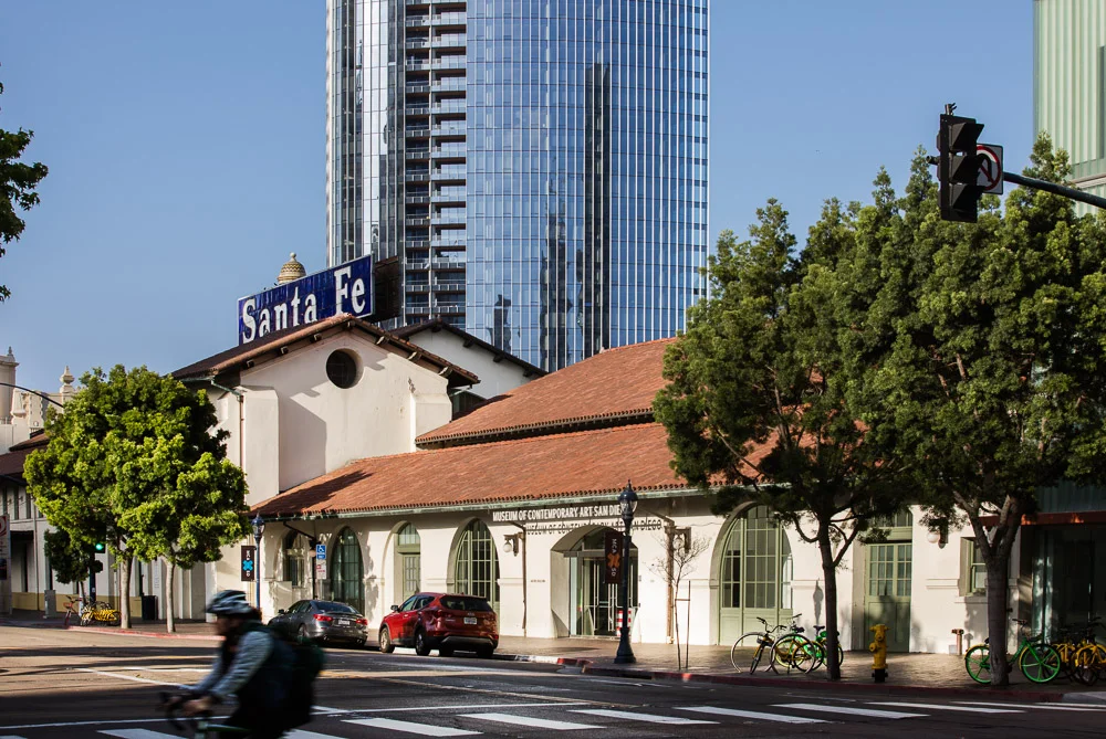 Exterior details of the Pacific Gate Tower in context of Historical part of Downtown