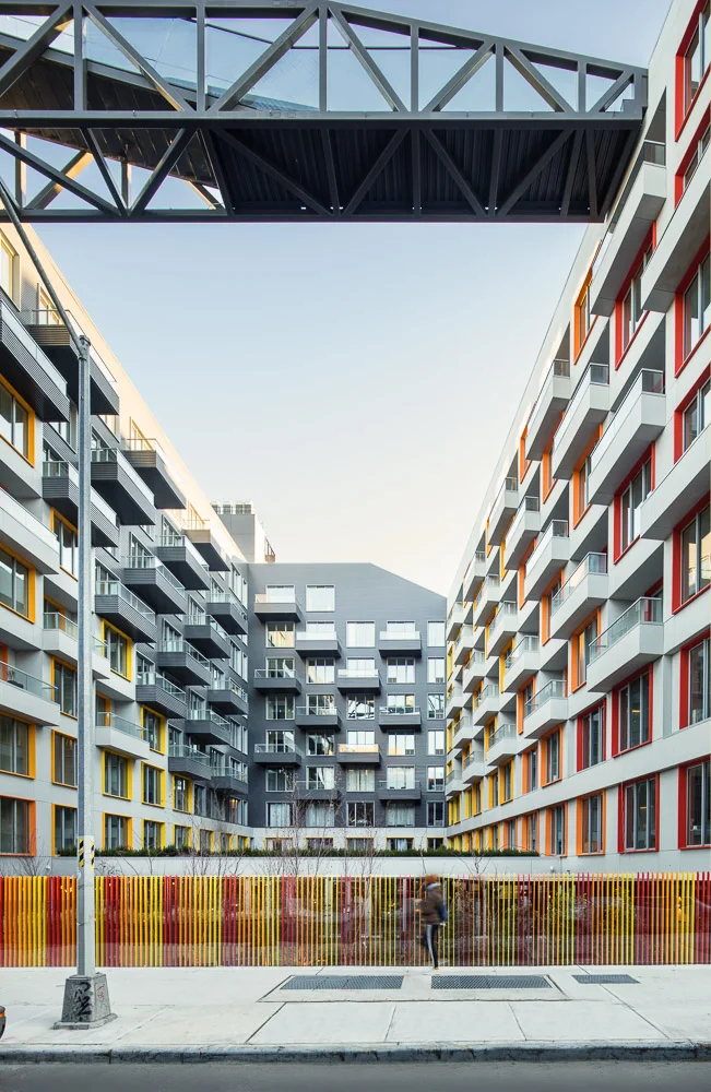 Courtyard from outside at 10 Montieth designed by ODA Architecture