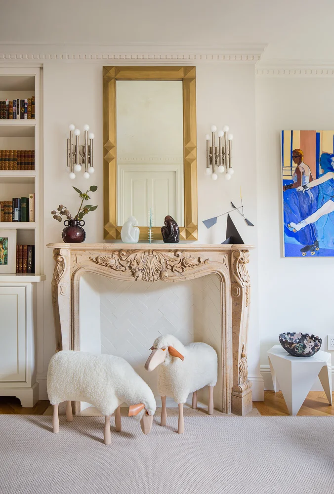 Townhouse Living room details designed by Irena Spencer Interiors. 