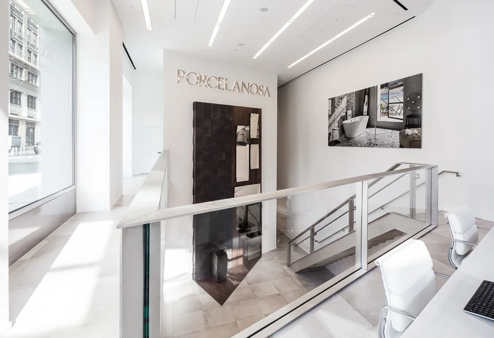 Interior design of Porcelanosa's Flagship Showroom New York