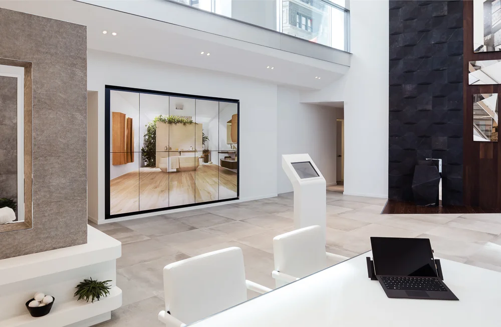 Interior design of Porcelanosa's Flagship Showroom New York