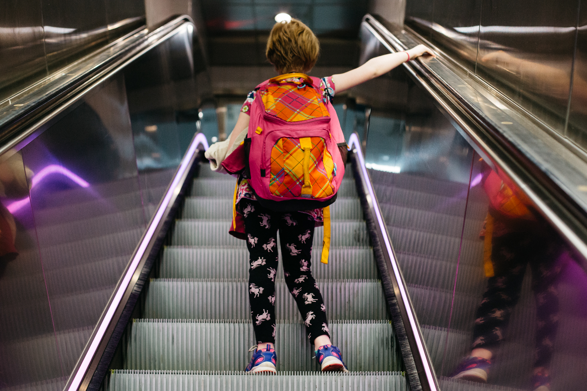 I go up this escalator every week, so she had a lot more enthusiasm about it than I do.