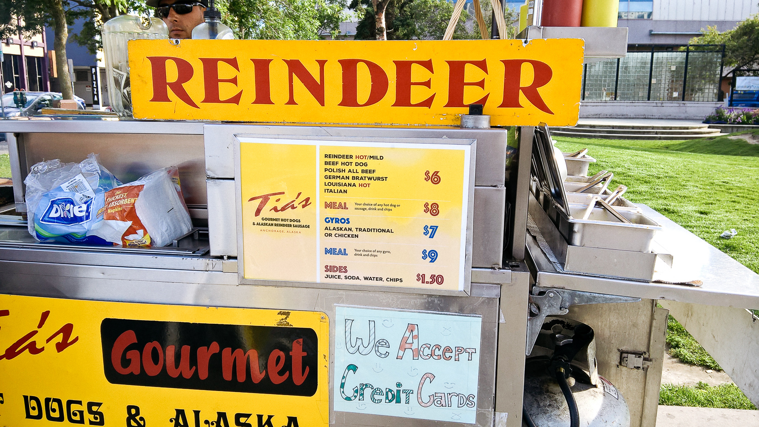 The have hot dog stands in Alaska, just like they do in New York, however up here the hot dogs are made out of reindeer. (Shot with the Nokia Lumia 640 XL)