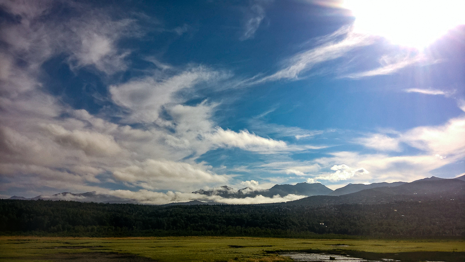 The second day, we headed out to take the Alaskan railroad. I took this through the window of our transport bus. Everything in Alaska is just stupid beautiful. (Shot with the Nokia Lumia 640 XL)