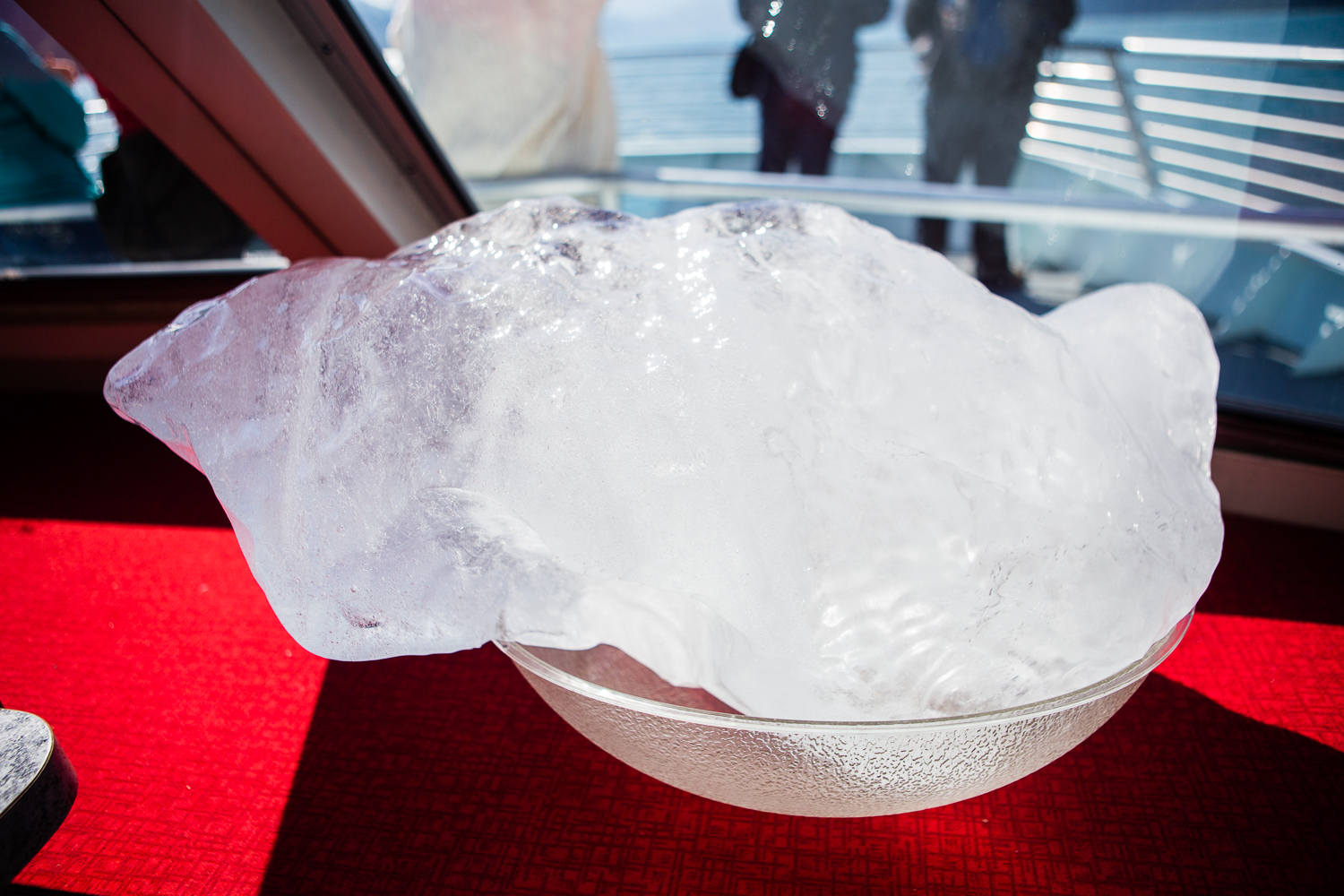 At one point, the staff of the boat scooped up some pieces of the glacier that were floating in the water. (Shot with my DSLR)