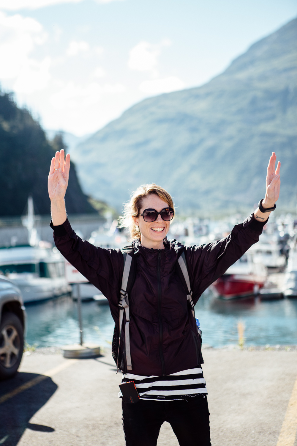 Once we were off the boat, Nicole herded us back onto the bus. Without all the guides on this trip, I would still be wandering around in the woods, lost. (DSLR)