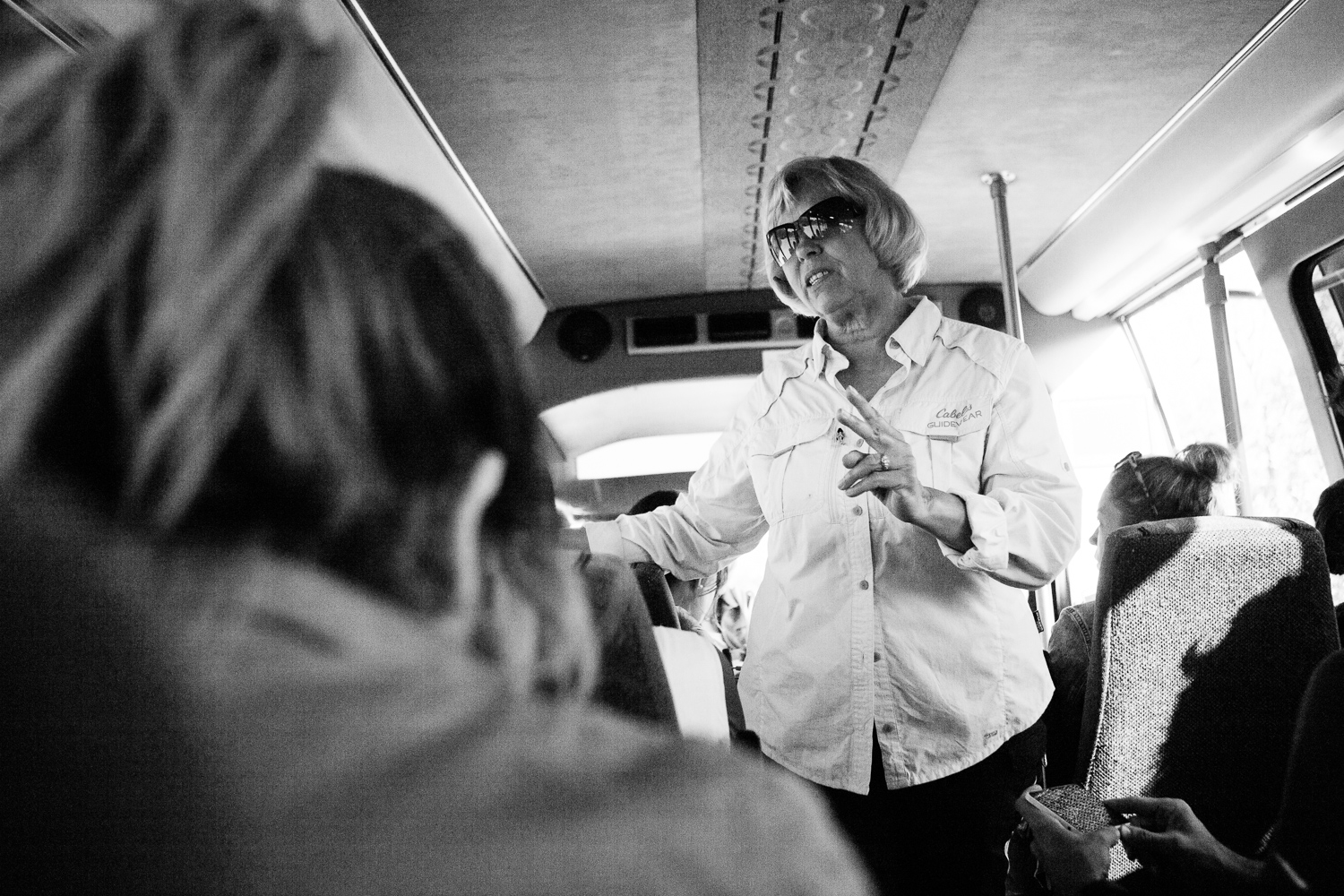 This was our tour guide Dot. She drove the bus and shared innumerable facts about Alaska. (DSLR)