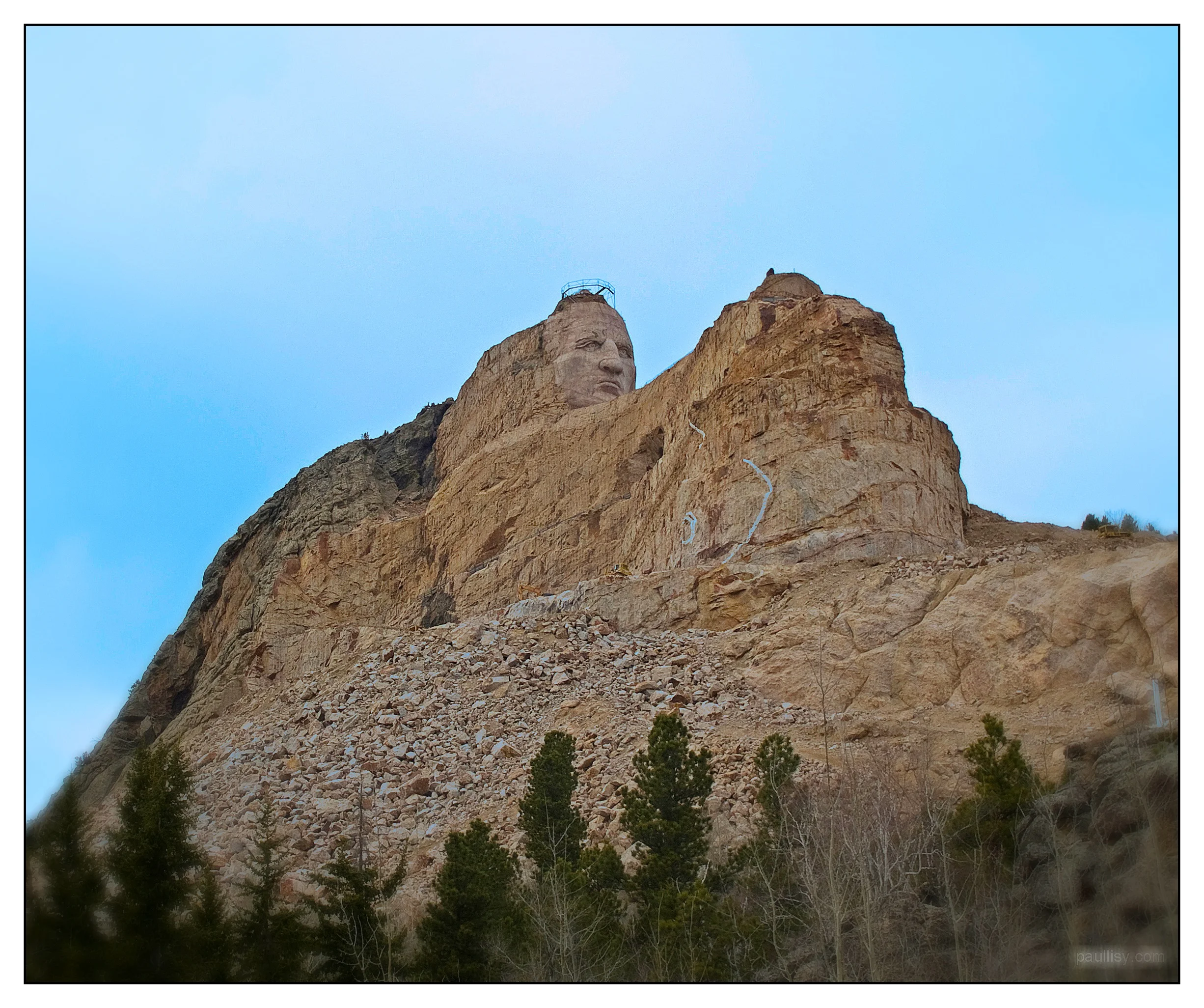 CHIEF CRAZY HORSE EMERGES FROM THE MOUNTAIN