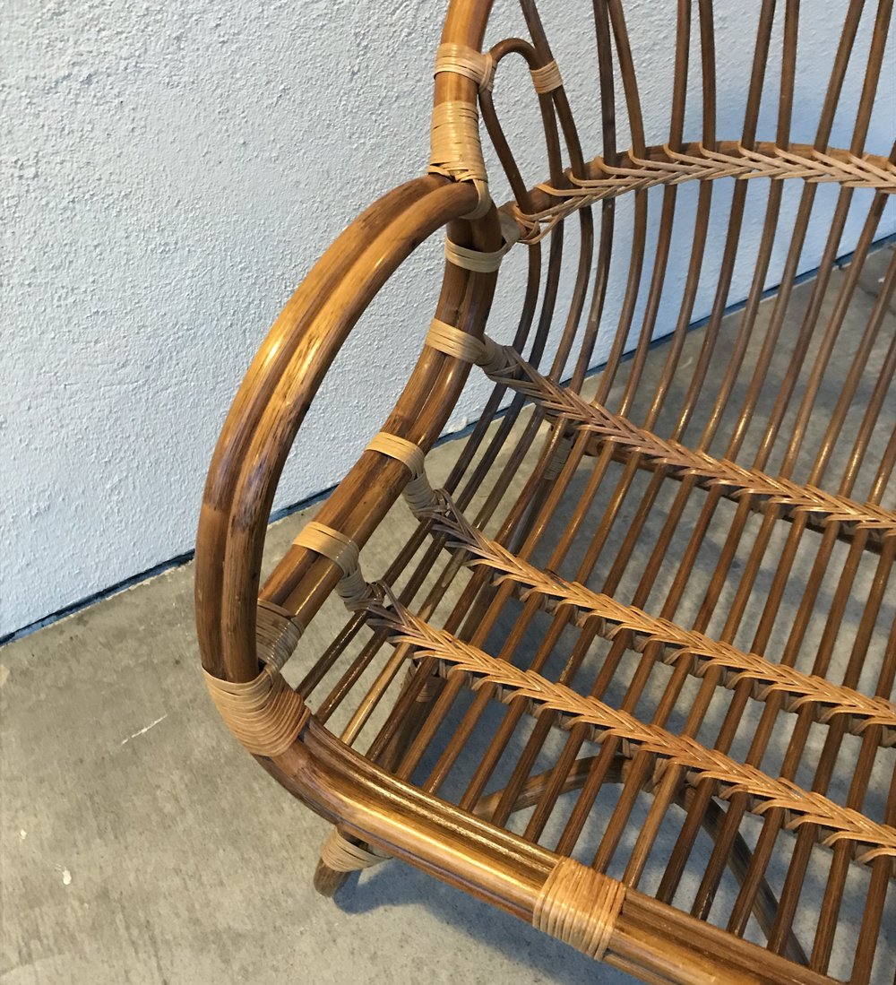 mid century pier 1 rattan chair — dunepad