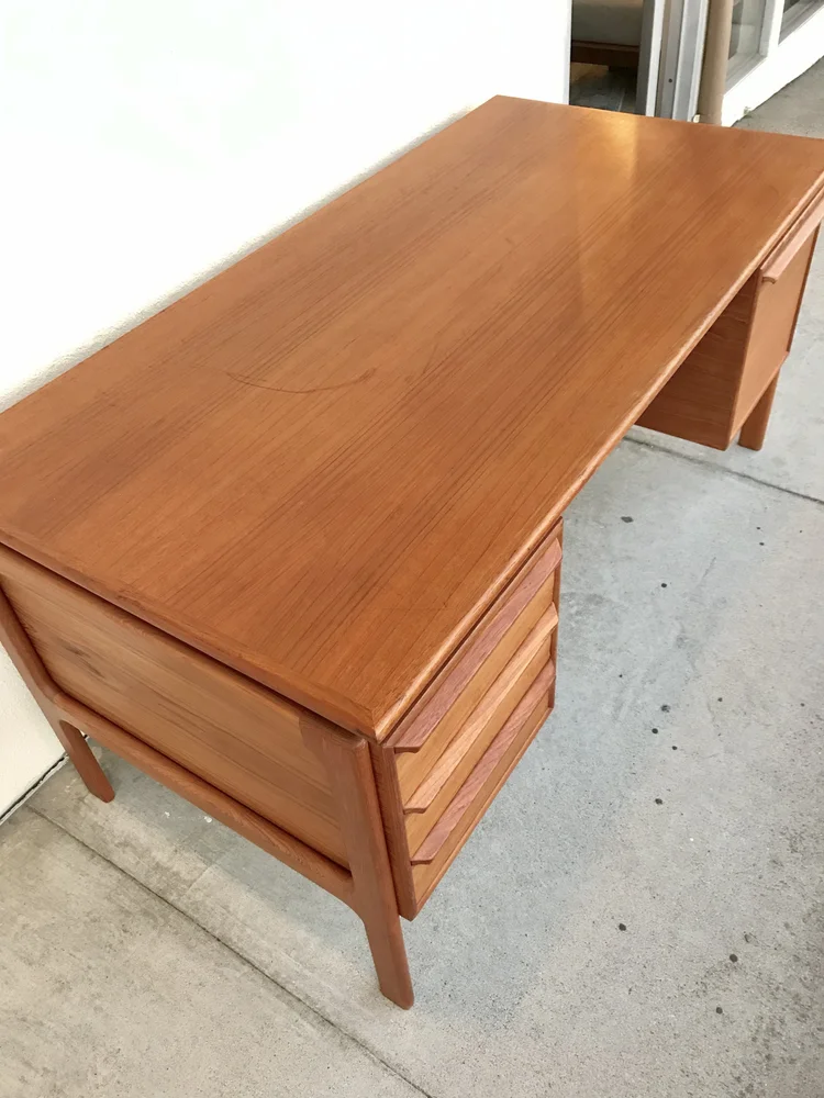 Danish Modern Teak Floating Top Desk Dunepad