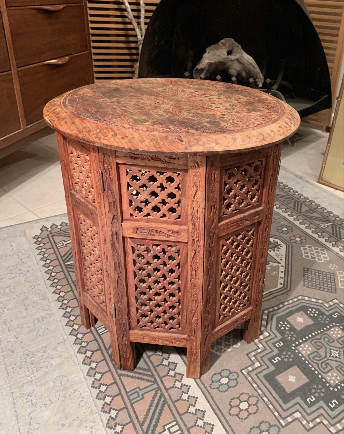 Vintage South Asian Folding Table / Stand